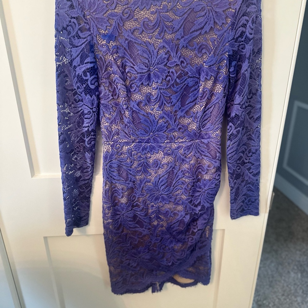 Elegant Purple Lace Dress